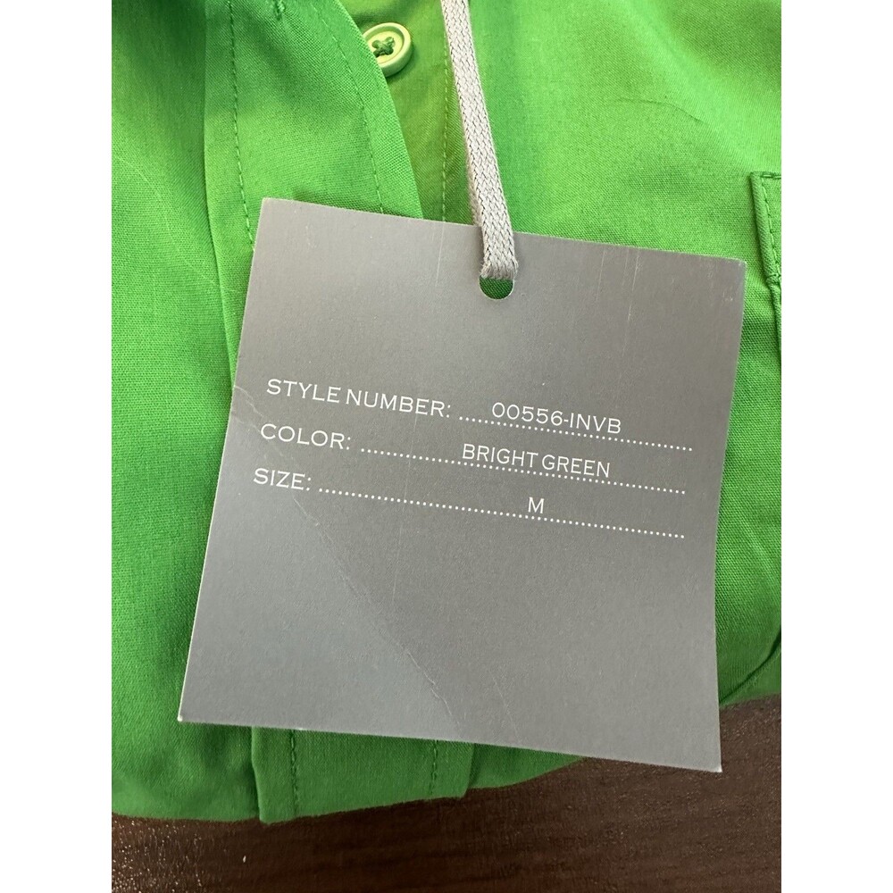 NWT Marled Reunited Button Blouse Green Cotton/Poly/Spandex Medium - Picture 3 of 6